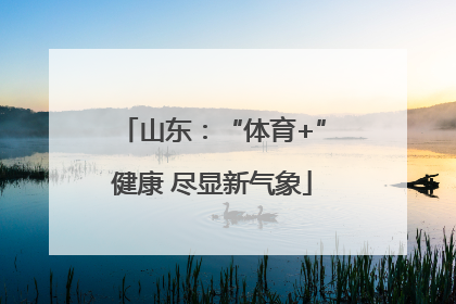 山东：“体育+”健康 尽显新气象